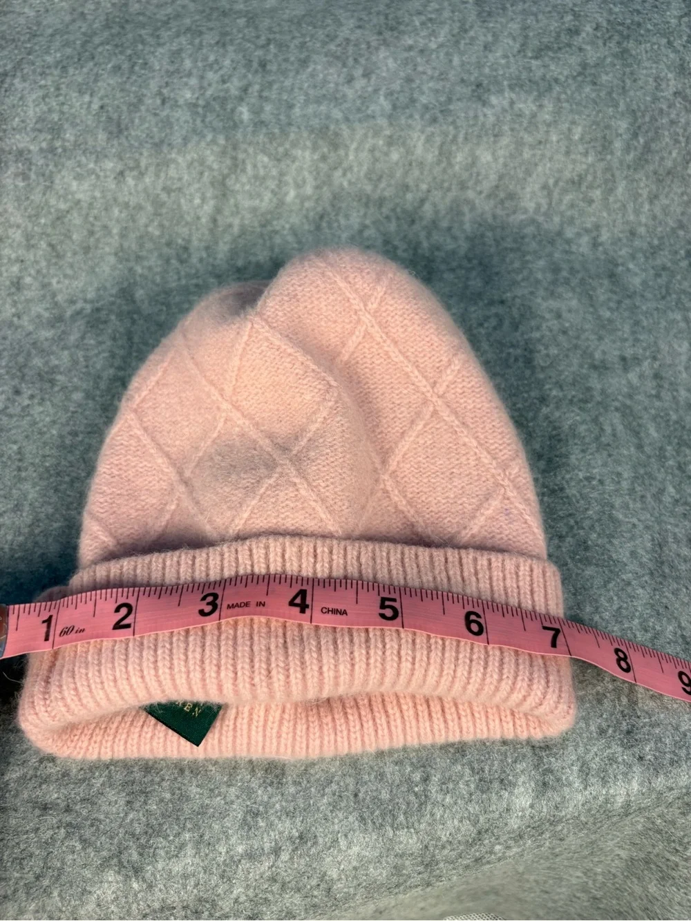 Lauren Ralph Lauren Youth Pink Wool Rabbit Hair Knit Beanie Hat